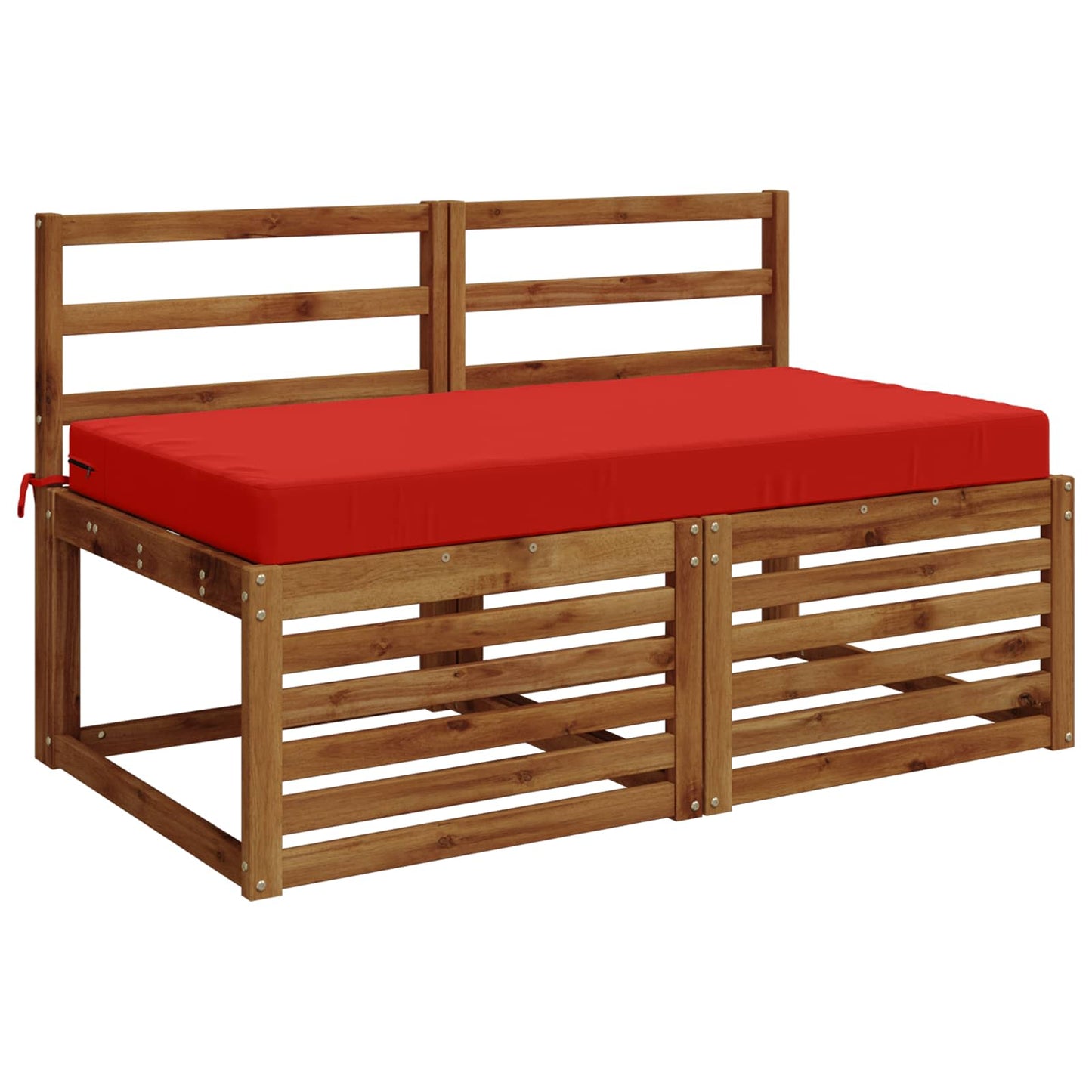vidaXL Seat Cushion SOEST 100% Polyester Red 120 x 60 x 10 cm