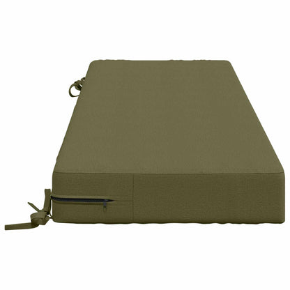 vidaXL Seat Cushion SOEST 100% Polyester Olive Green 120 x 40 x 10 cm