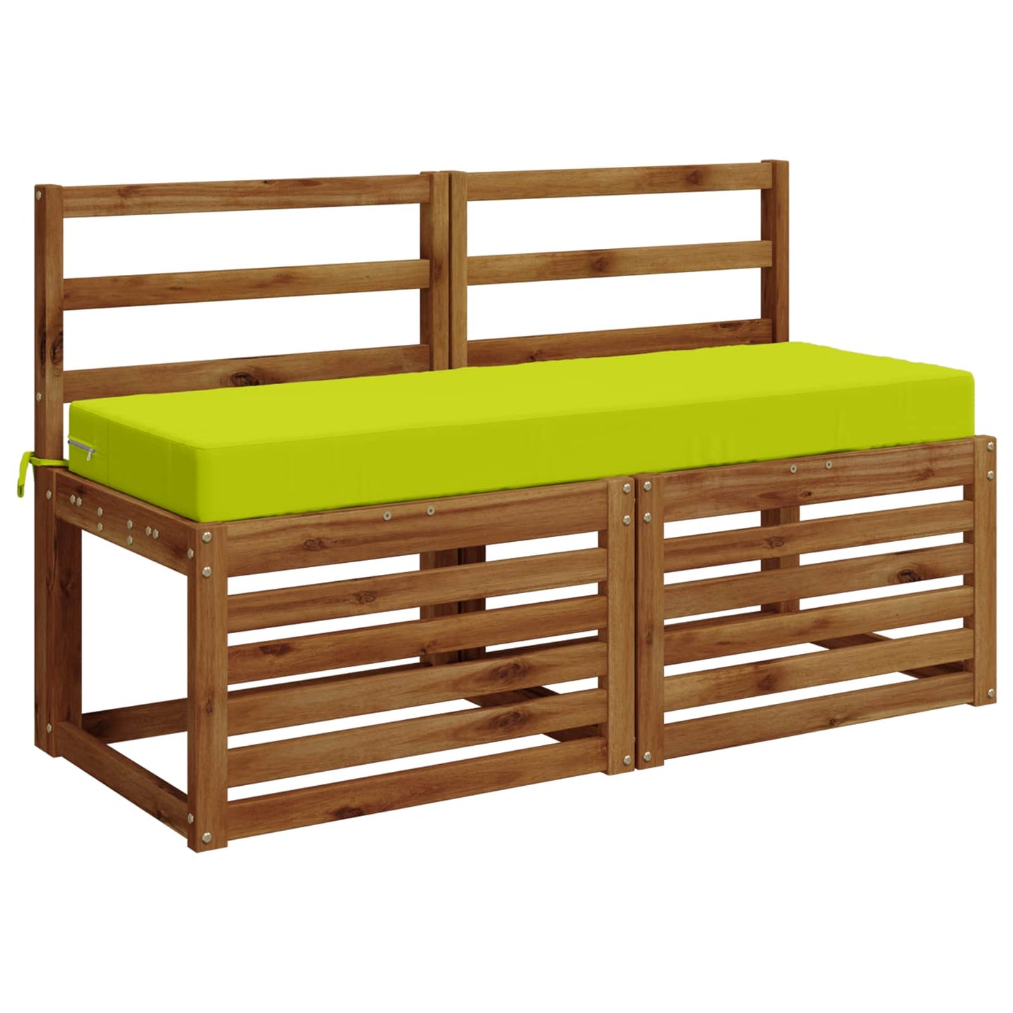 vidaXL Seat Cushion SOEST 100% Polyester Bright Green 120 x 40 x 10 cm