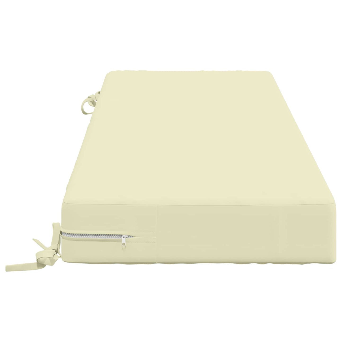 vidaXL Seat Cushion SOEST 100% Polyester Cream 120 x 40 x 10 cm