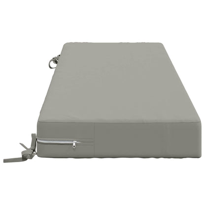 vidaXL Seat Cushion SOEST 100% Polyester Grey 120 x 40 x 10 cm