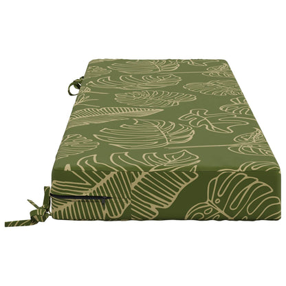 vidaXL Seat Cushion SOEST 100% Polyester Leaf Design 120 x 40 x 10 cm