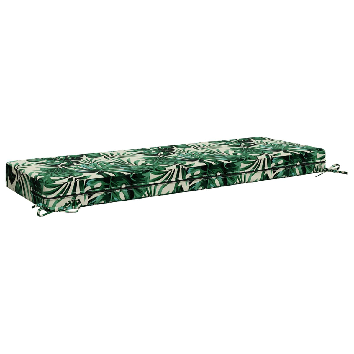 vidaXL Seat Cushion SOEST 100% Polyester Leaf Pattern 120 x 40 x 10 cm