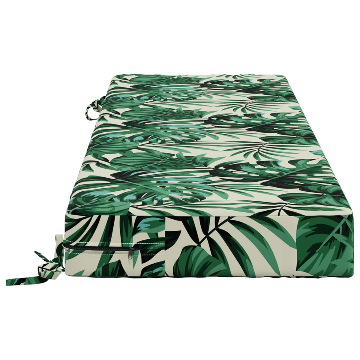 vidaXL Seat Cushion SOEST 100% Polyester Leaf Pattern 120 x 40 x 10 cm