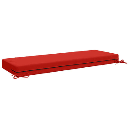 vidaXL Seat Cushion SOEST 100% Polyester Red 120 x 40 x 10 cm