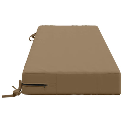 vidaXL Seat Cushion SOEST 100% Polyester Taupe 120 x 40 x 10 cm