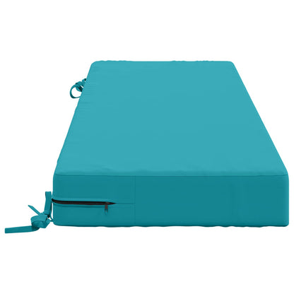 vidaXL Seat Cushion SOEST 100% Polyester Turquoise 120 x 40 x 10 cm