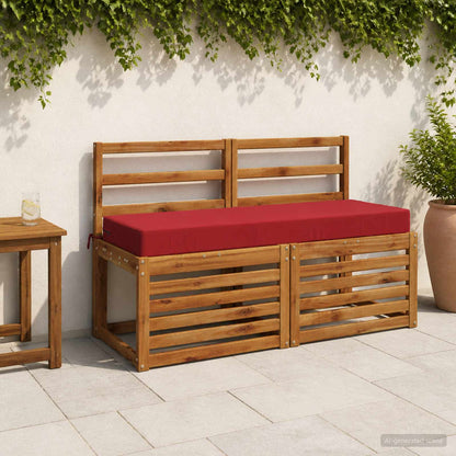 vidaXL Seat Cushion SOEST 100% Polyester Wine Red 120 x 40 x 10 cm