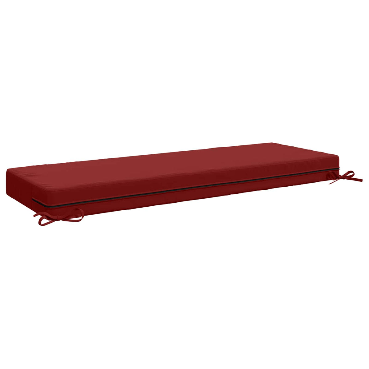 vidaXL Seat Cushion SOEST 100% Polyester Wine Red 120 x 40 x 10 cm