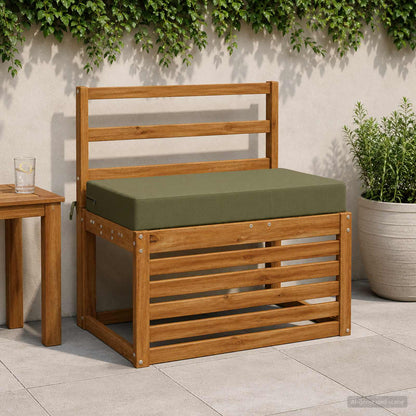 vidaXL Seat Cushion SOEST 100% Polyester Olive Green 70 x 40 x 10 cm