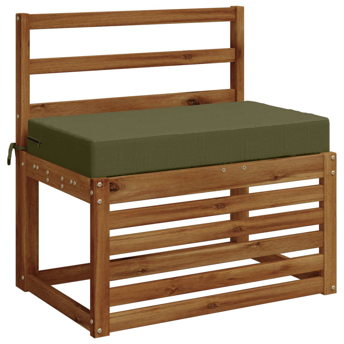 vidaXL Seat Cushion SOEST 100% Polyester Olive Green 70 x 40 x 10 cm