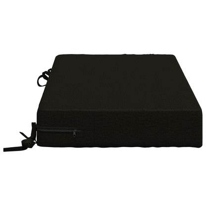 vidaXL Seat Cushion SOEST 100% Polyester Black 70 x 40 x 10 cm