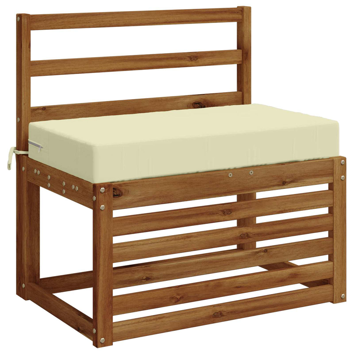 vidaXL Seat Cushion SOEST 100% Polyester Cream 70 x 40 x 10 cm
