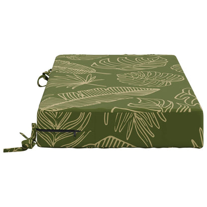 vidaXL Seat Cushion SOEST 100% Polyester Leaf Design 70 x 40 x 10 cm