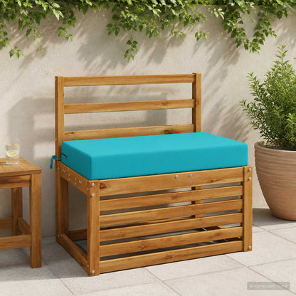 vidaXL Seat Cushion SOEST 100% Polyester Turquoise 70 x 40 x 10 cm