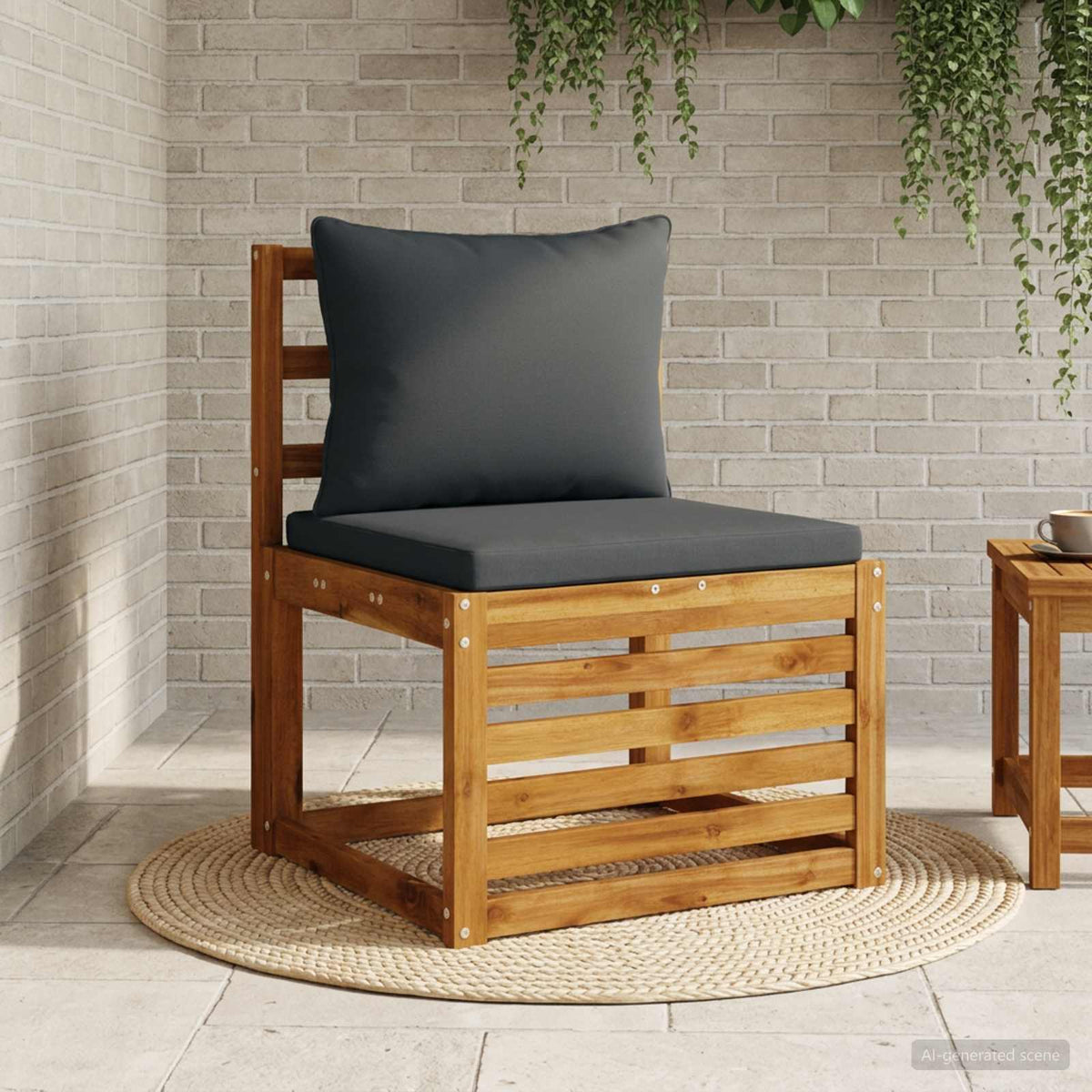 vidaXL Back Cushion PUTTEN 100% Polyester Dark Blue 50 x 40 x 15 cm