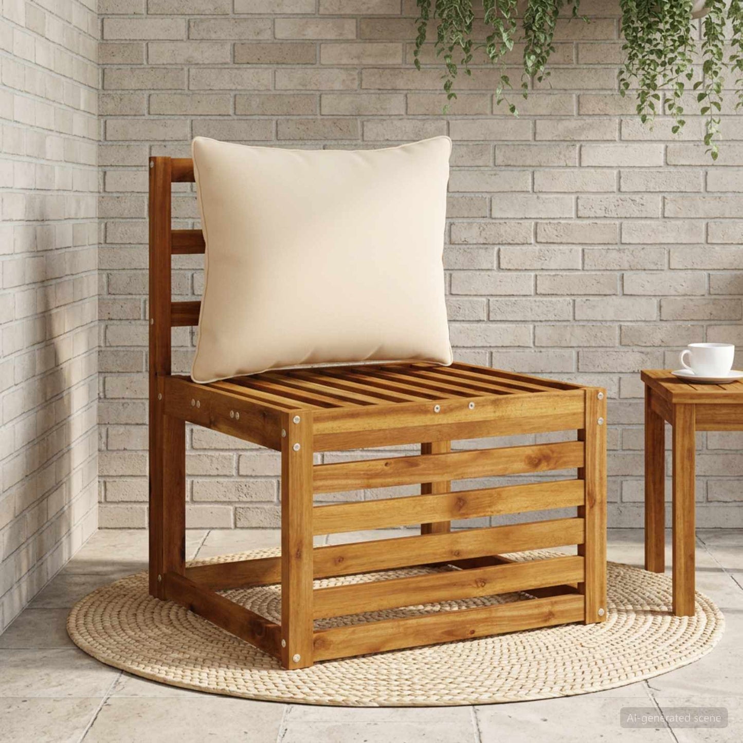 vidaXL 1-Piece Back Cushion PUTTEN 100% Polyester Cream