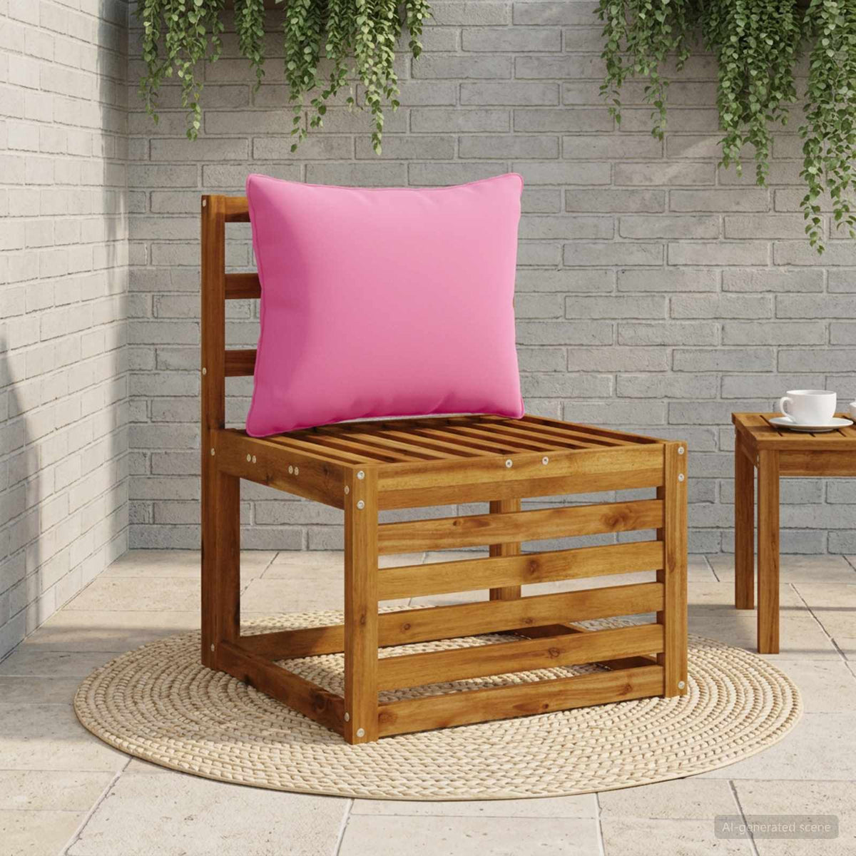 vidaXL 1-Piece Back Cushion PUTTEN 100% Polyester Pink 50 x 40 x 15 cm