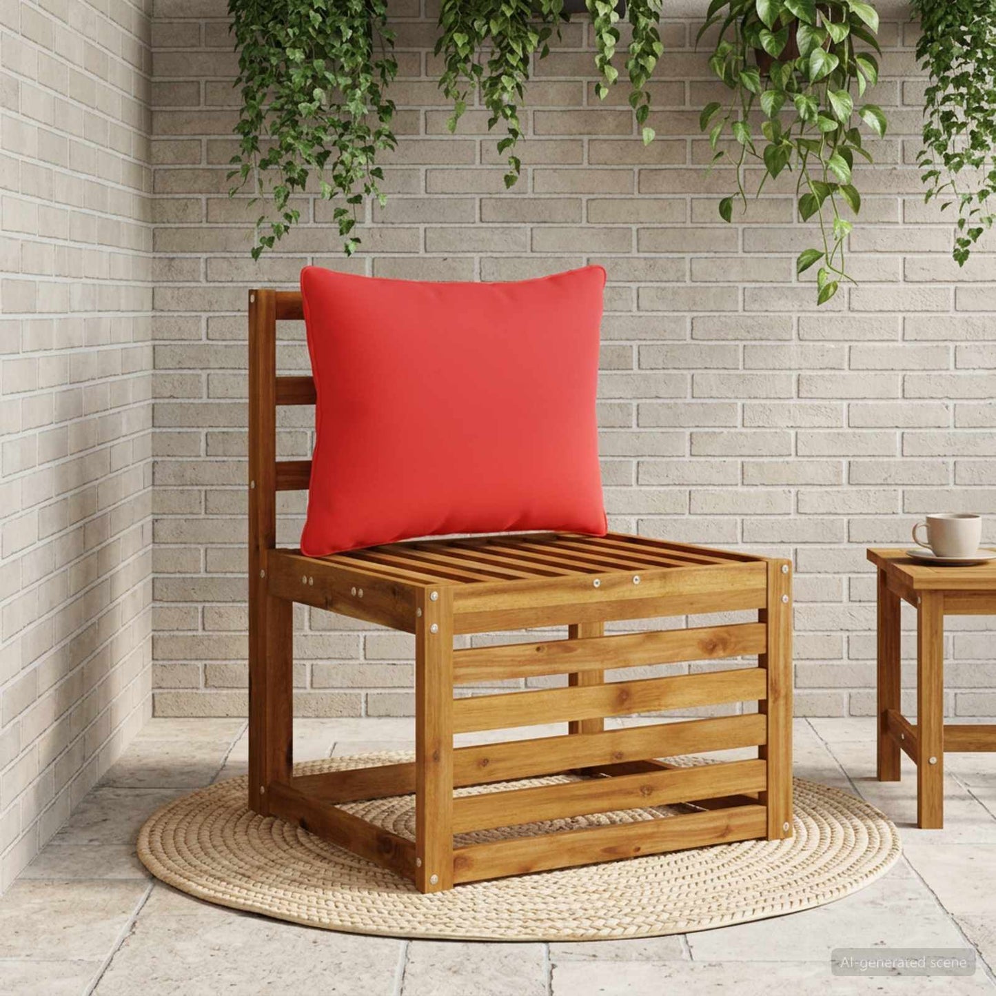 vidaXL 1-Piece Back Cushion PUTTEN 100% Polyester Red 50 x 40 x 15 cm