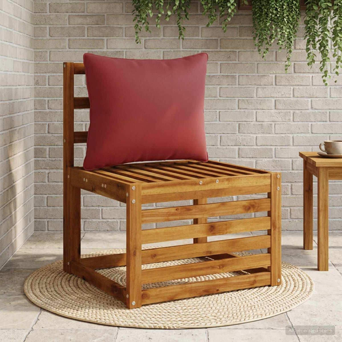 vidaXL 1-Piece Back Cushion PUTTEN 100% Polyester Wine Red