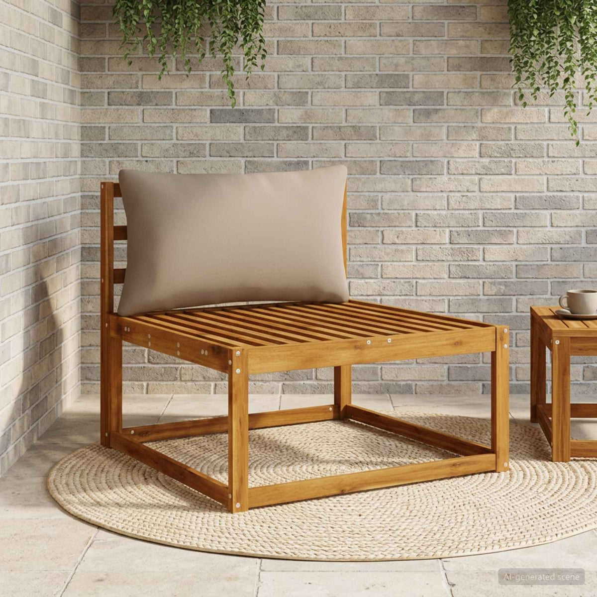 vidaXL 1-Piece Back Cushion PUTTEN 100% Polyester Taupe