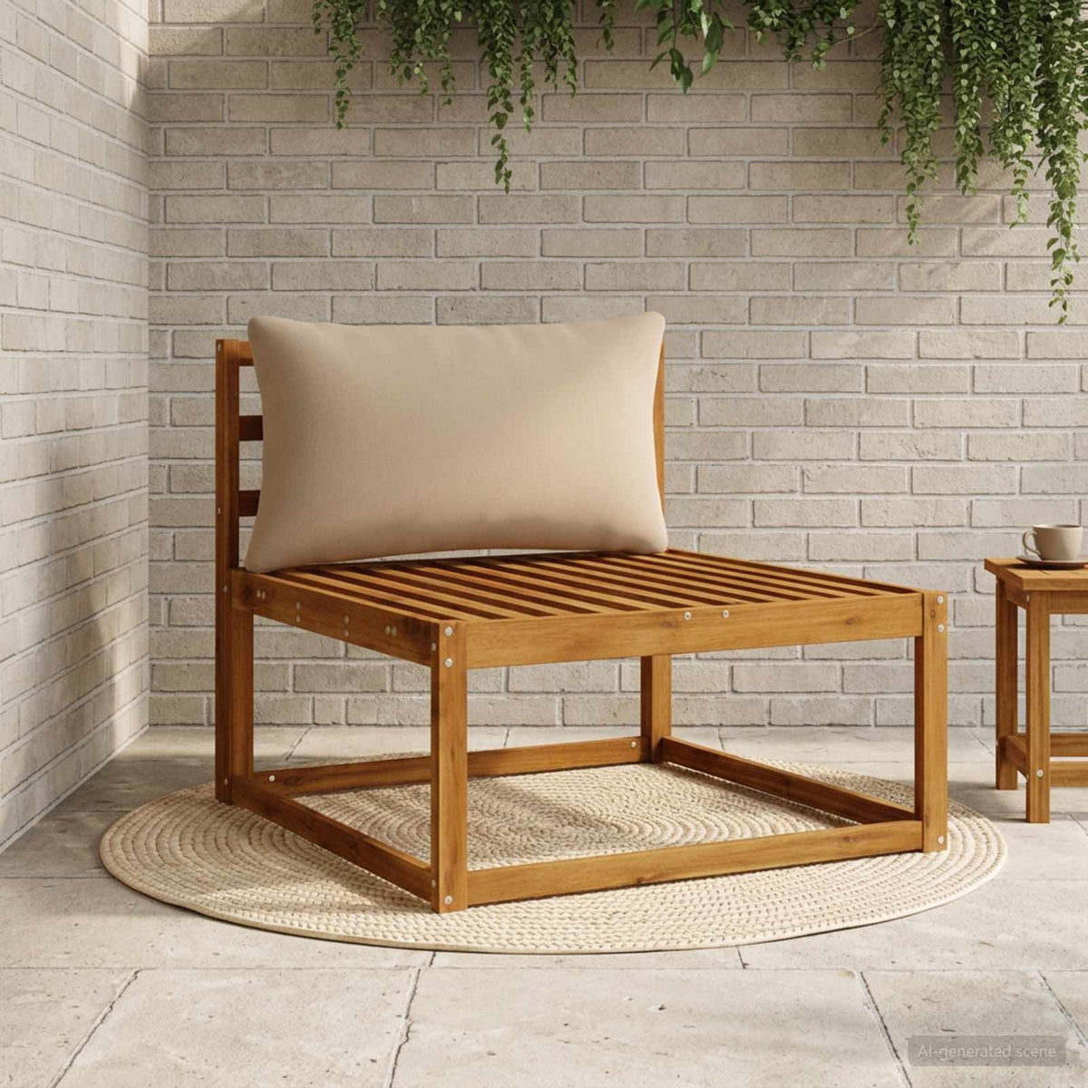 vidaXL Back Cushion PUTTEN 100% Polyester Sand 80 x 40 x 15 cm