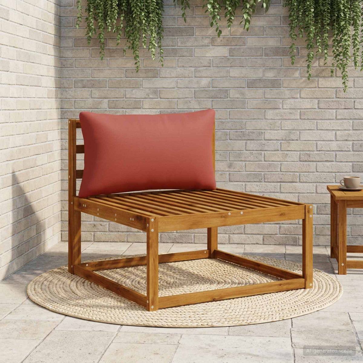 vidaXL Back Cushion PUTTEN 100% Polyester Red 70 x 40 x 15 cm