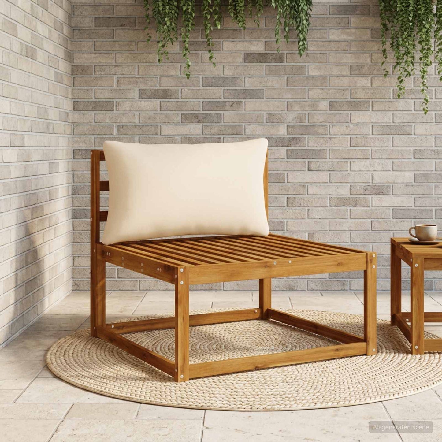 vidaXL 1-Piece Back Cushion PUTTEN 100% Polyester Cream