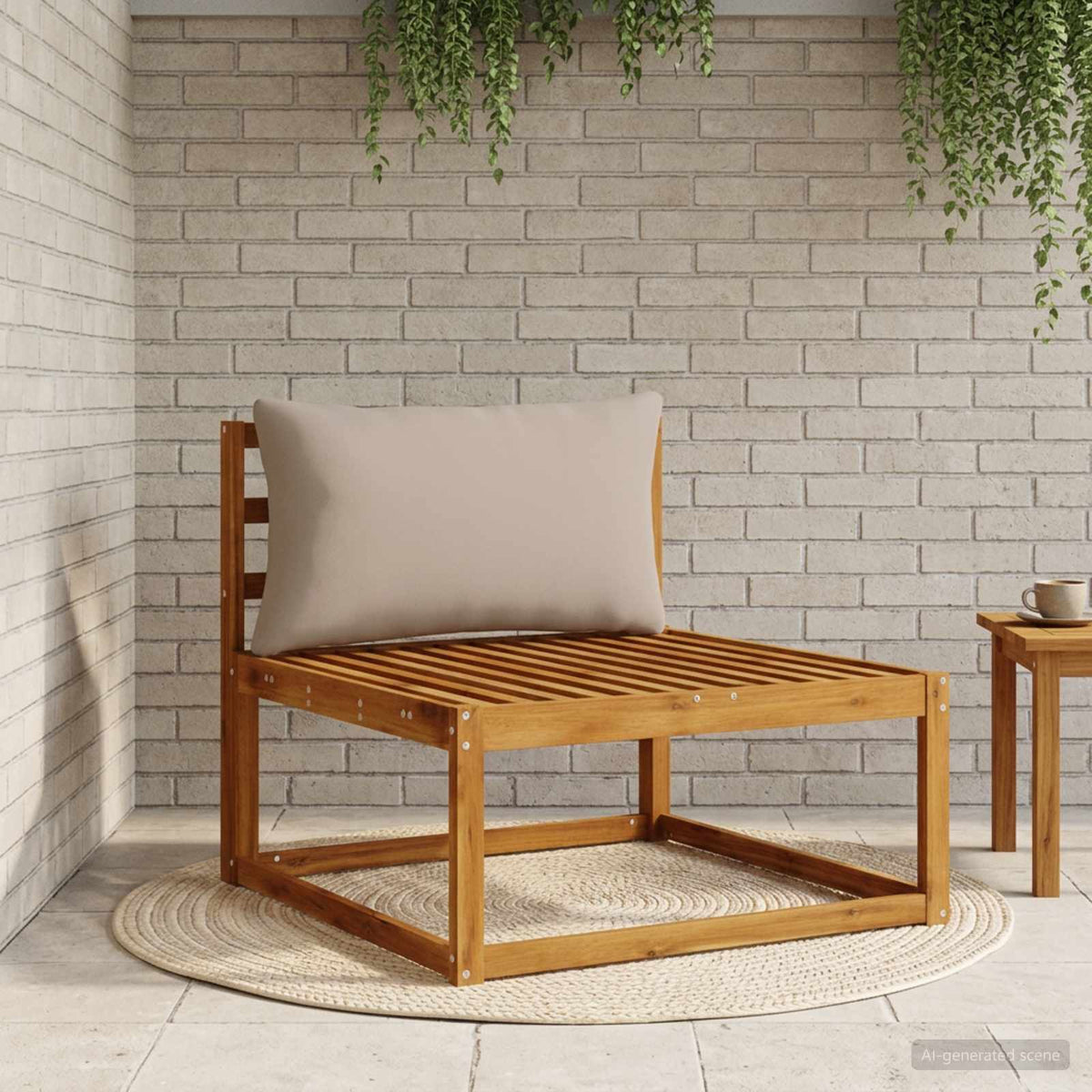 vidaXL Back Cushion PUTTEN 100% Polyester Beige 70 x 40 x 15 cm