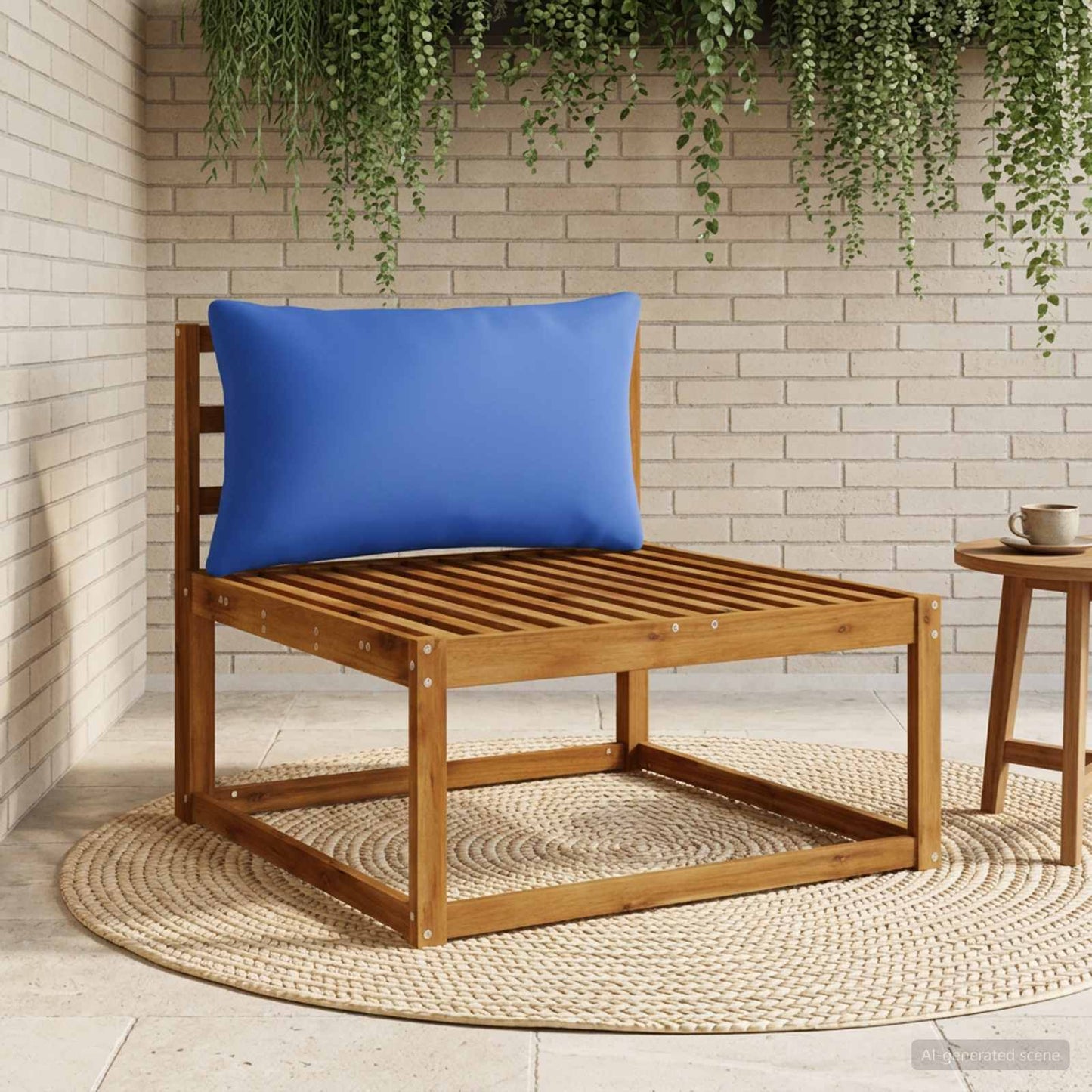 vidaXL 1-Piece Back Cushion PUTTEN 100% Polyester Royal Blue