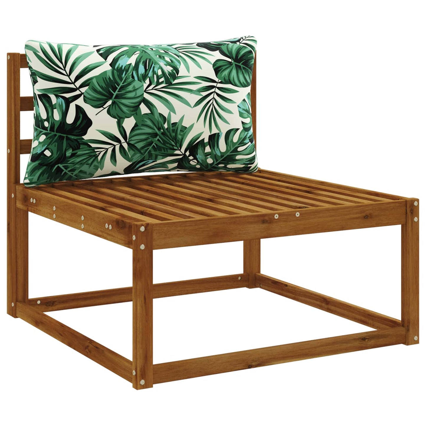 vidaXL 1-Piece Back Cushion PUTTEN 100% Polyester Leaf Pattern