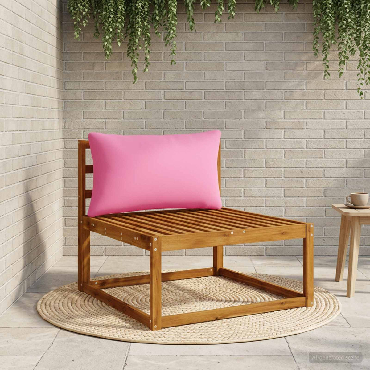 vidaXL 1-Piece Back Cushion PUTTEN 100% Polyester Pink 70 x 40 x 15 cm