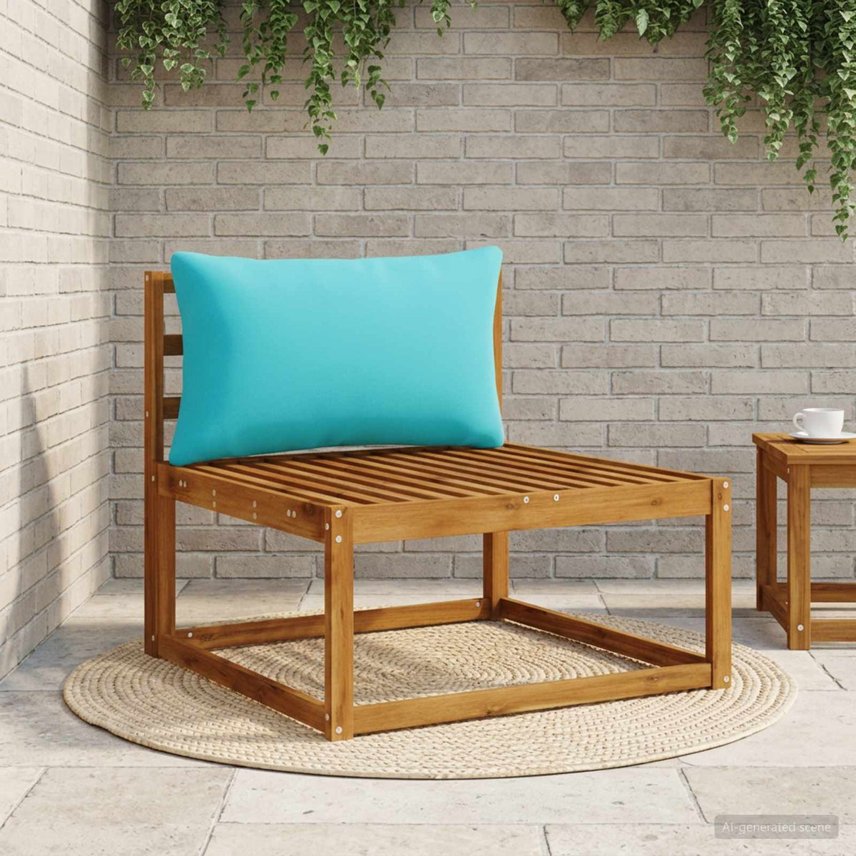 vidaXL 1-Piece Back Cushion PUTTEN 100% Polyester Turquoise