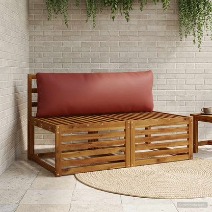 vidaXL 1-Piece Back Cushion PUTTEN 100% Polyester Red 120 x 40 x 15 cm