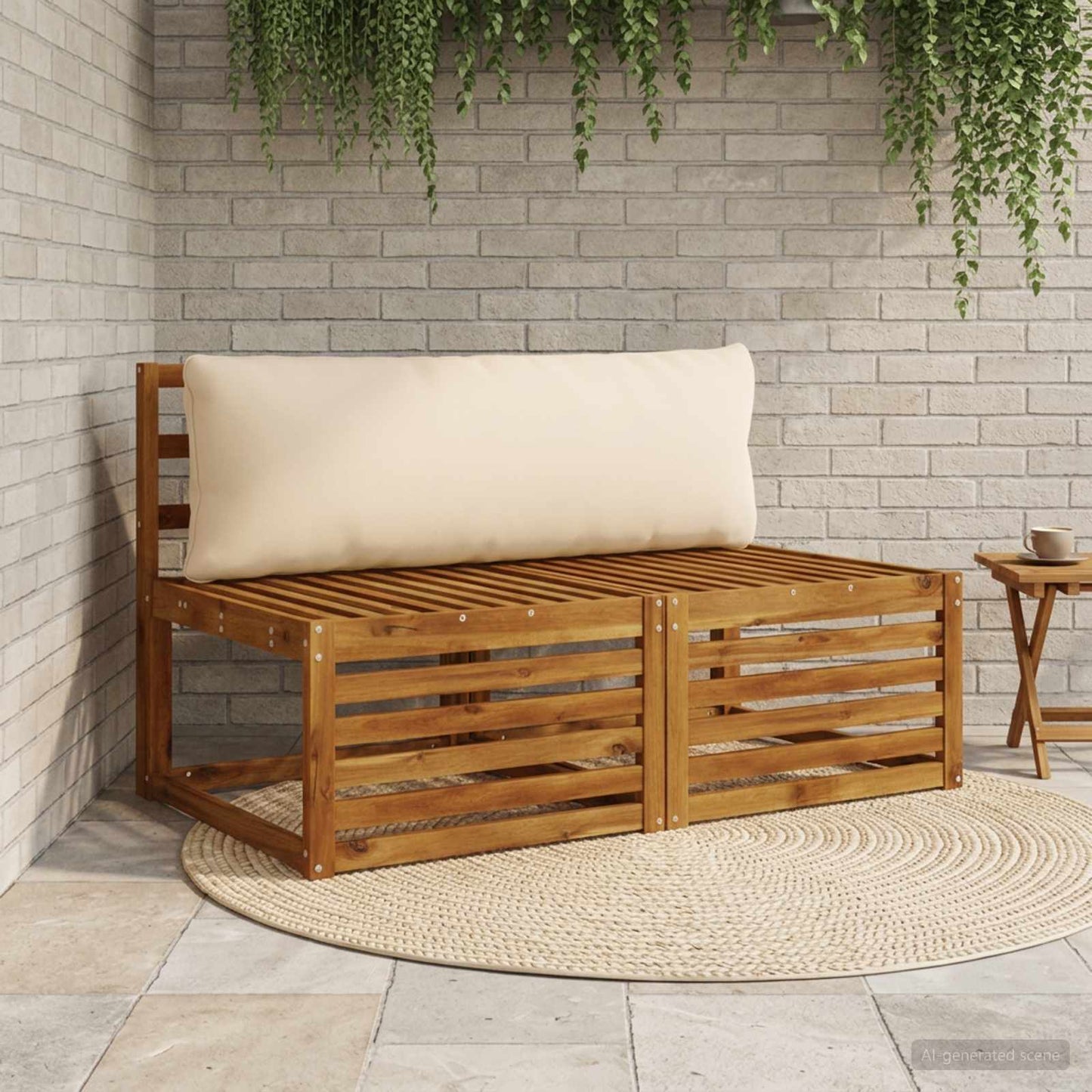 vidaXL 1-Piece Back Cushion PUTTEN 100% Polyester Cream
