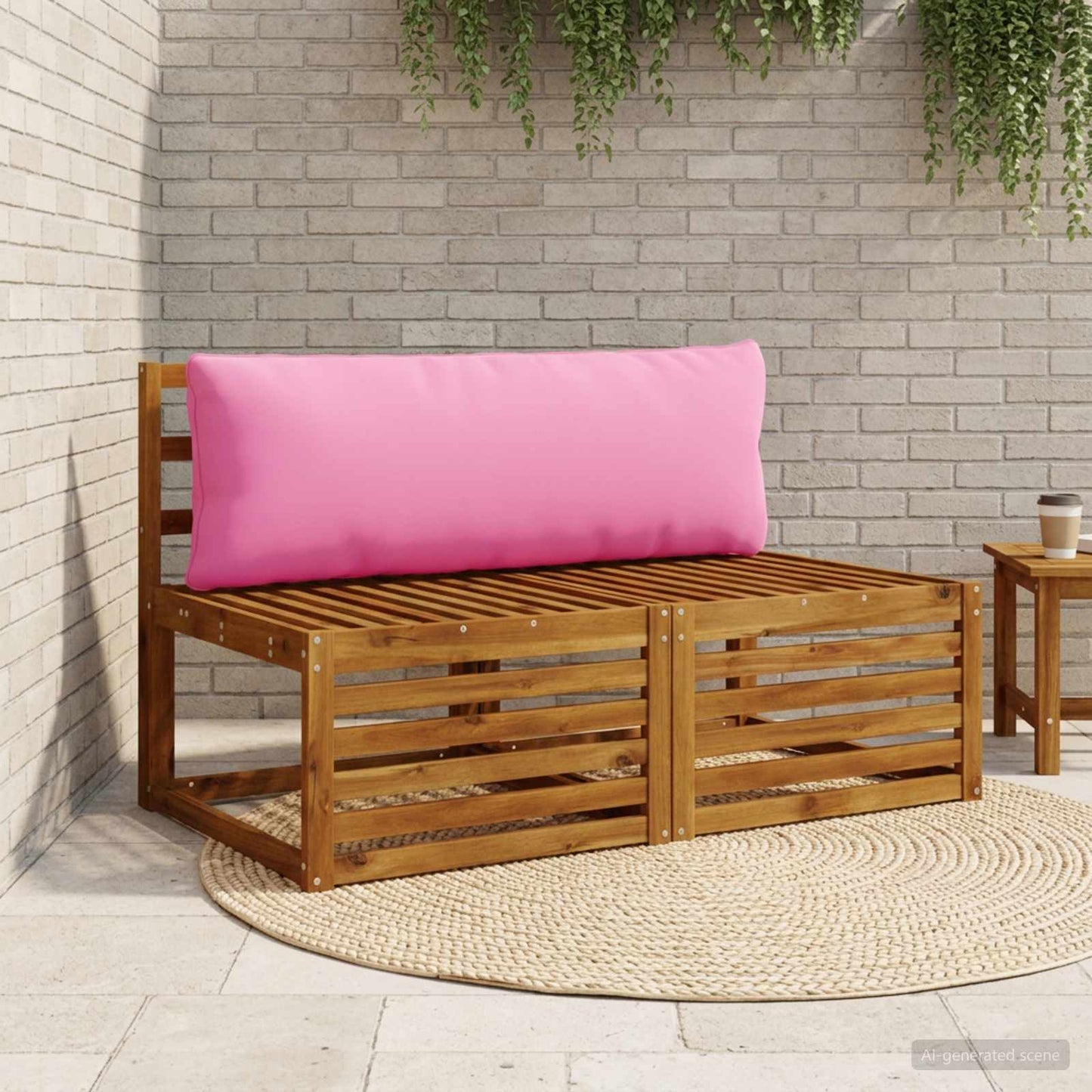 vidaXL 1-Piece Back Cushion PUTTEN 100% Polyester Pink