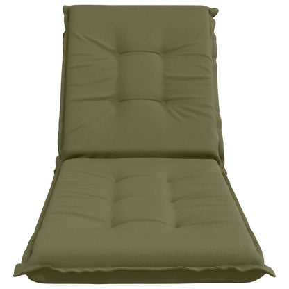 vidaXL Sunlounger Cushion GEMERT 100% Polyester Olive Green
