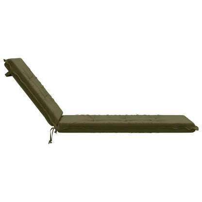 vidaXL Sunlounger Cushion GEMERT 100% Polyester Olive Green