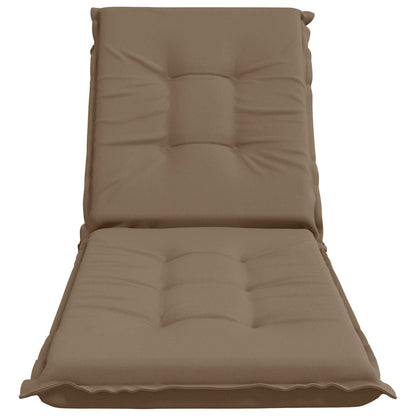 vidaXL Sunlounger Cushion GEMERT 100% Polyester Taupe 190 x 50 x 9 cm