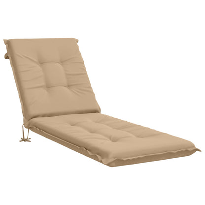 vidaXL Sunlounger Cushion GEMERT 100% Polyester Sand 190 x 50 x 9 cm