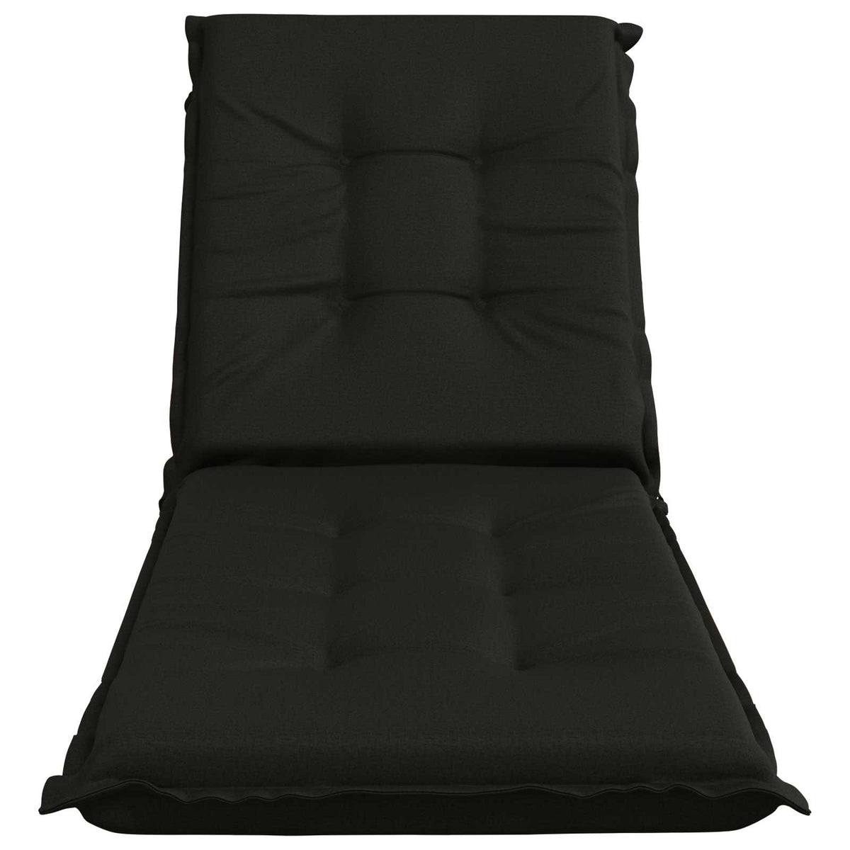 vidaXL Sunlounger Cushion GEMERT 100% Polyester Black 190 x 50 x 9 cm
