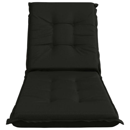 vidaXL Sunlounger Cushion GEMERT 100% Polyester Black 190 x 50 x 9 cm
