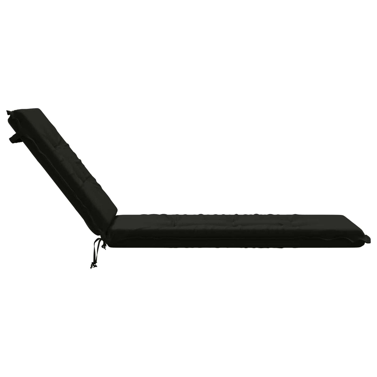 vidaXL Sunlounger Cushion GEMERT 100% Polyester Black 190 x 50 x 9 cm