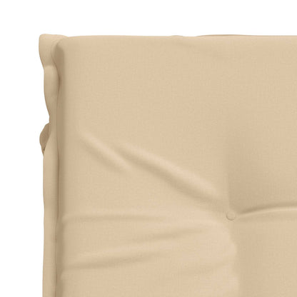 vidaXL Sunlounger Cushion GEMERT 100% Polyester Cream 190 x 50 x 9 cm