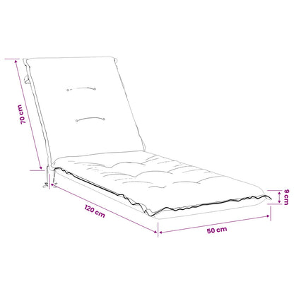 vidaXL Sunlounger Cushion GEMERT 100% Polyester Anthracite