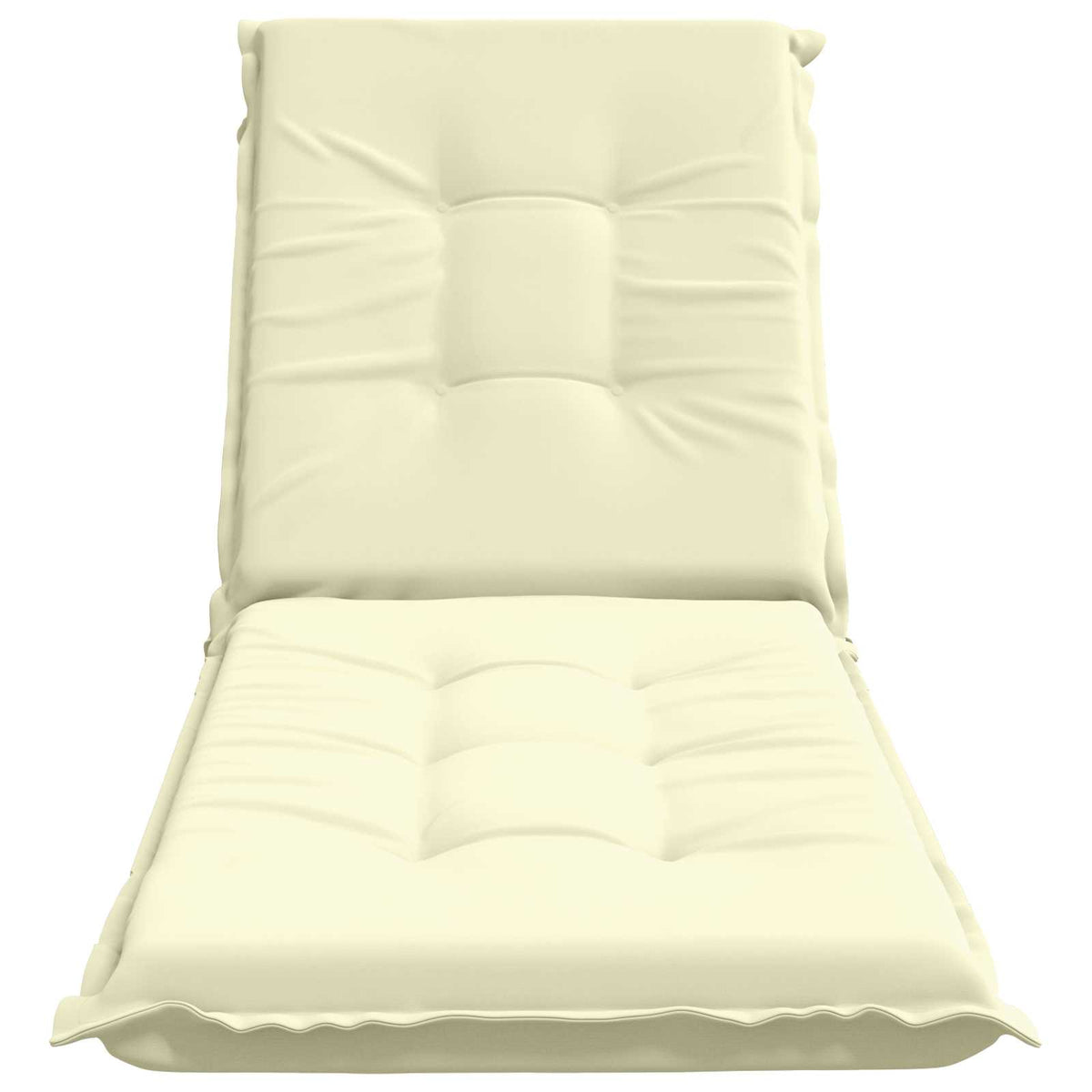 vidaXL Sunlounger Cushion GEMERT 100% Polyester Cream 190 x 50 x 9 cm
