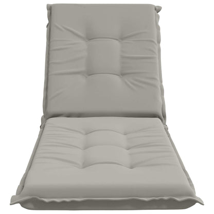 vidaXL Sunlounger Cushion GEMERT 100% Polyester Grey 190 x 50 x 9 cm