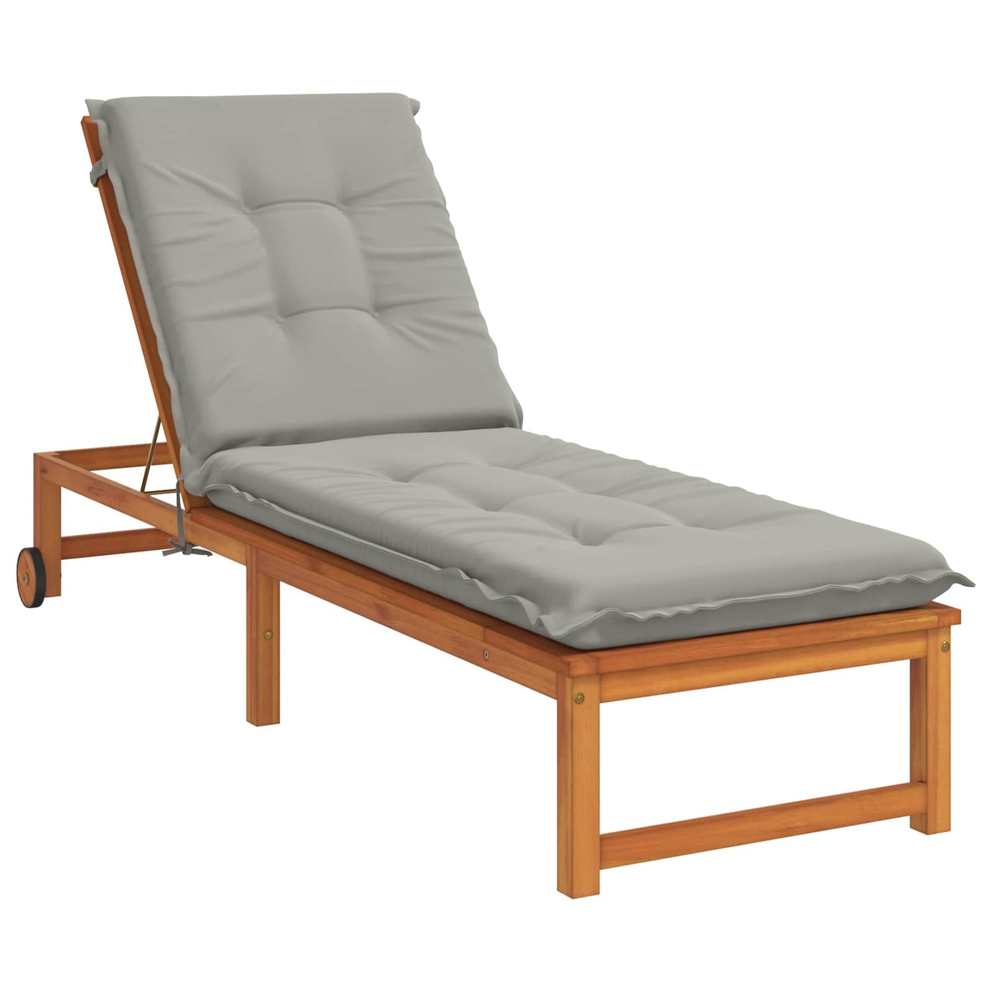 vidaXL Sunlounger Cushion GEMERT 100% Polyester Grey 190 x 50 x 9 cm