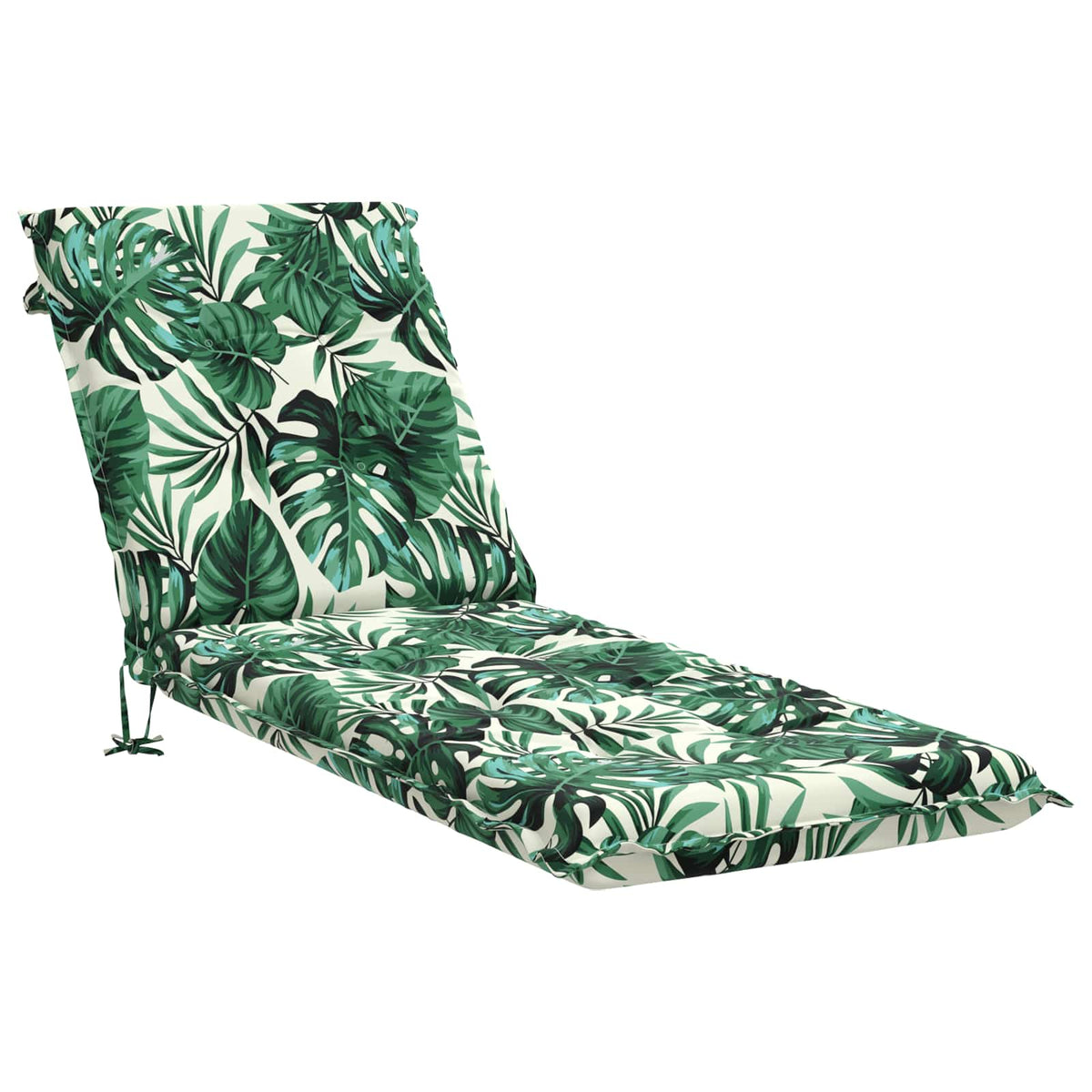 vidaXL Sunlounger Cushion GEMERT 100% Polyester Leaf Pattern