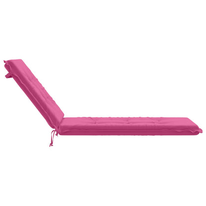 vidaXL Sunlounger Cushion GEMERT 100% Polyester Pink 190 x 50 x 9 cm